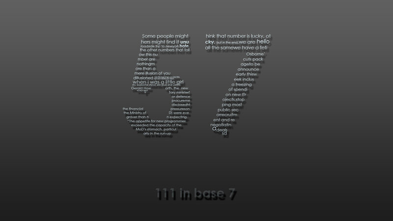 text art in base seven