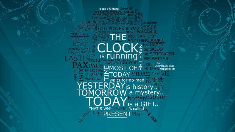 Text Art in Clock Shape