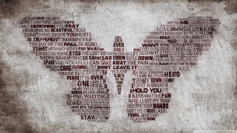 Text Art in Cross Shape — Gray
