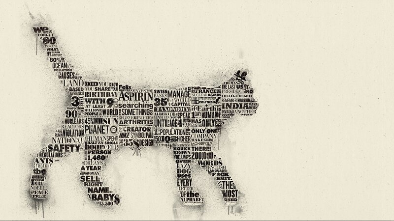 text art of a dog