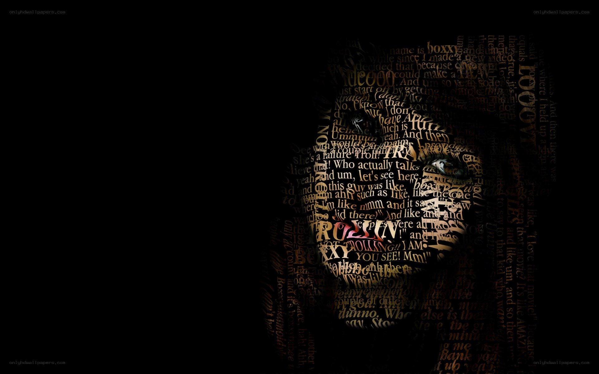 text art of a face