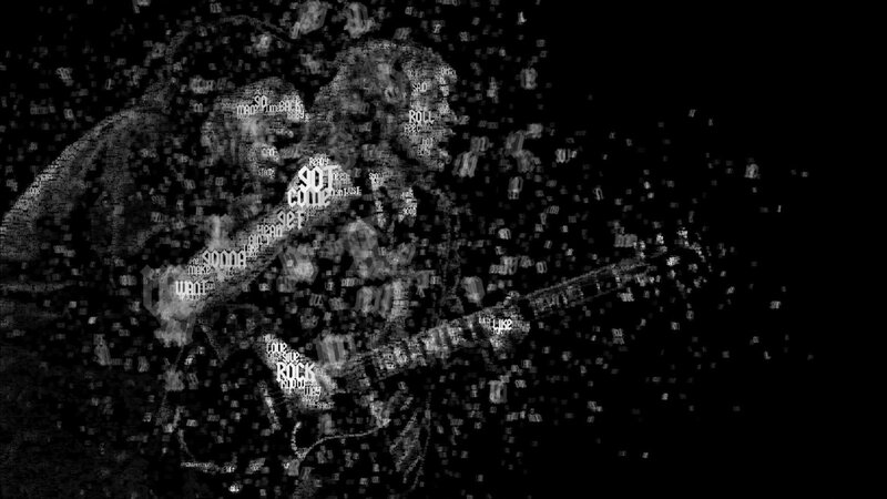 text art of a musician