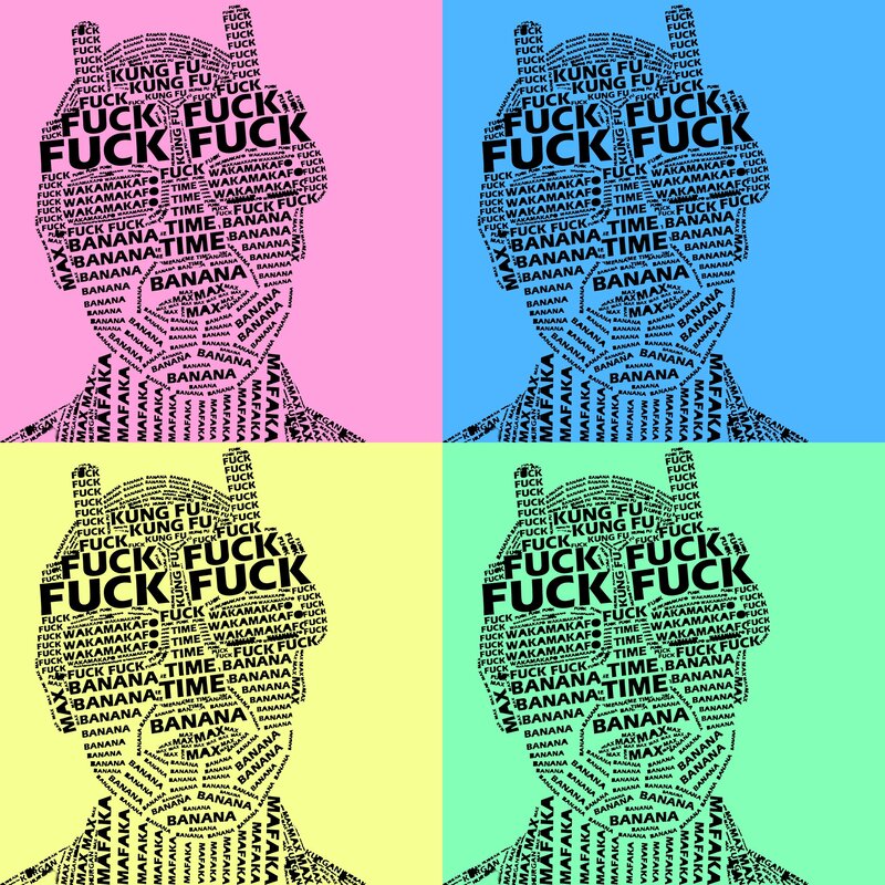 text art of a person's head