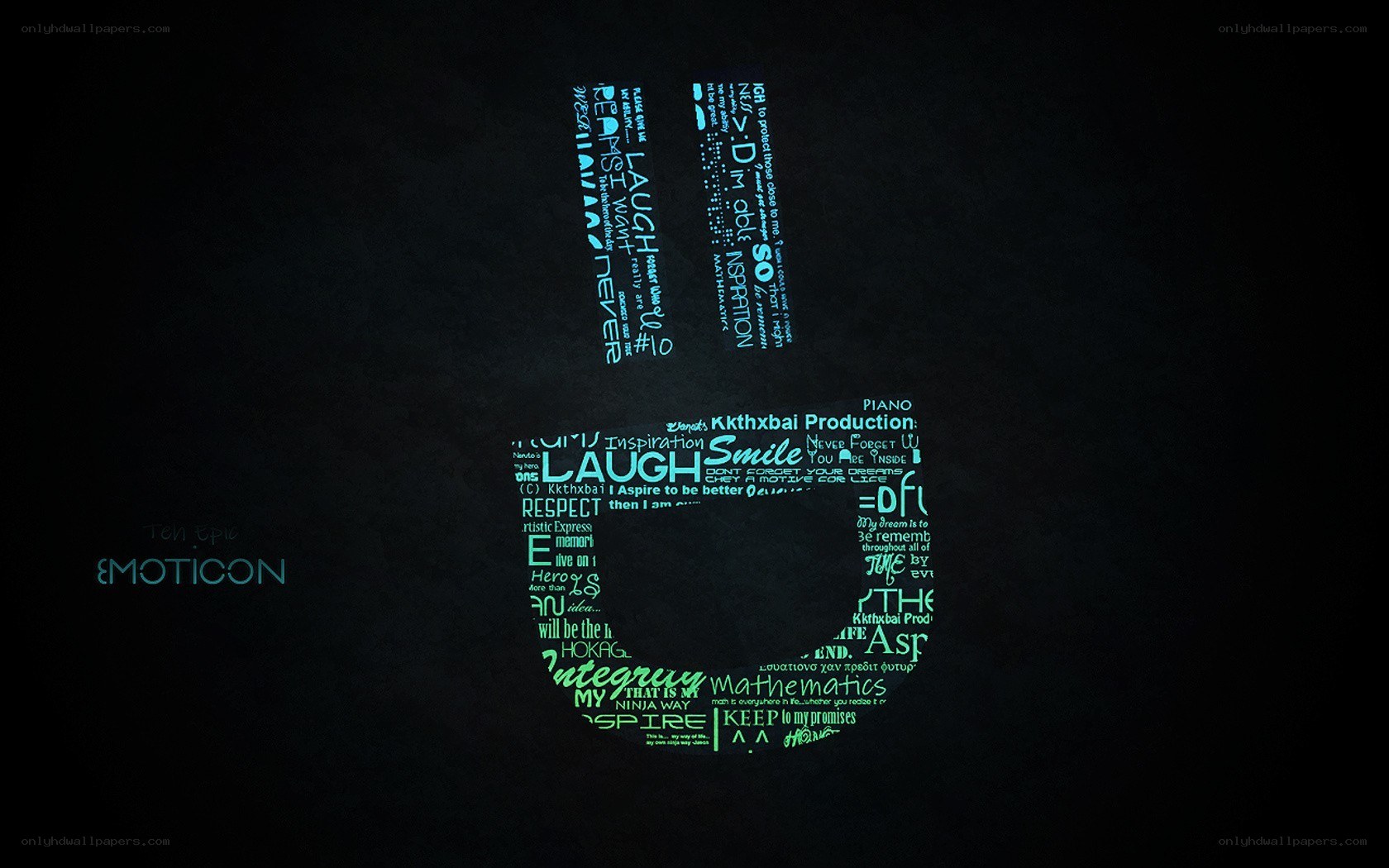 text art of a smiley face