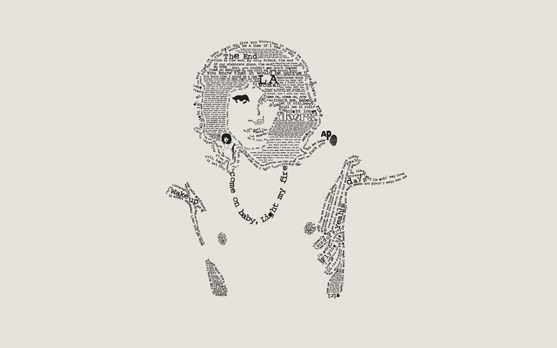 text art of a woman