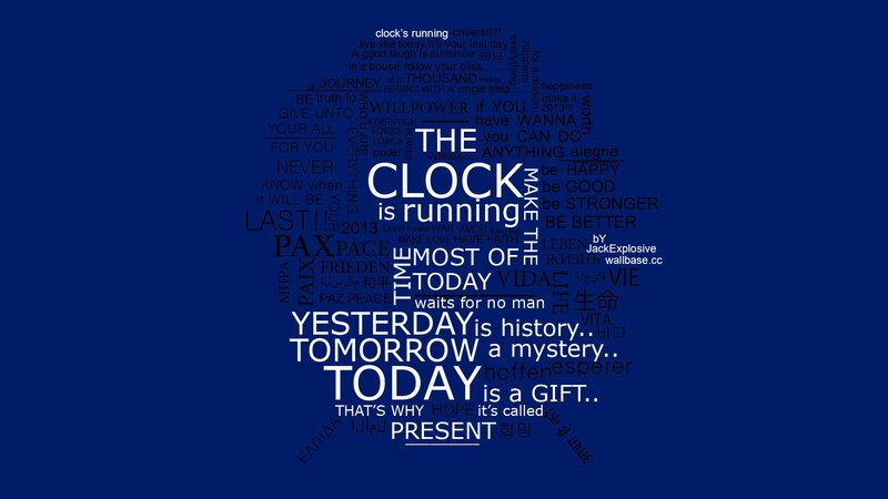 Text Art of Clock