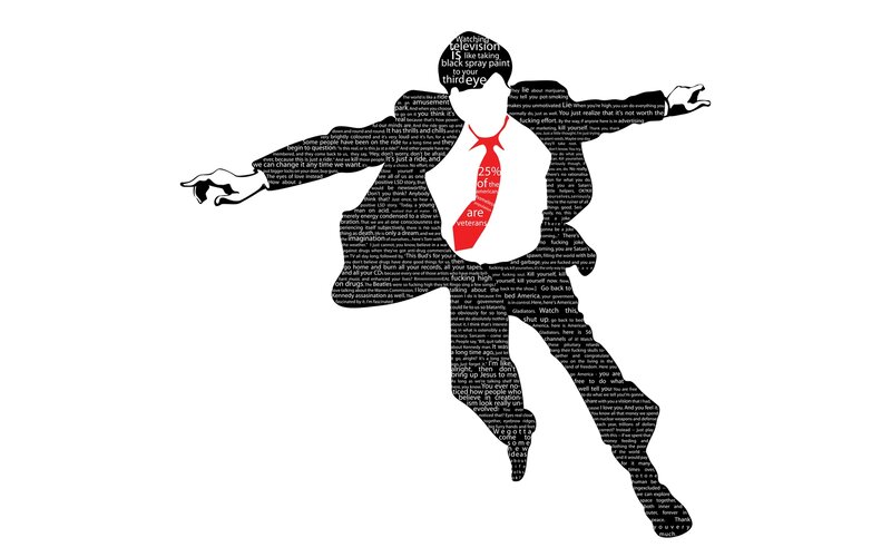 text art of dancing figure