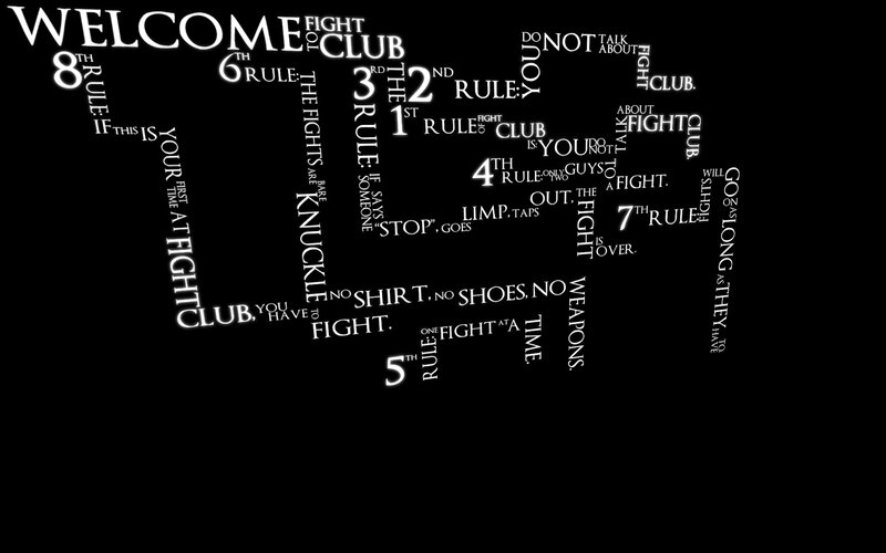 Text Art of Fight Club Rules
