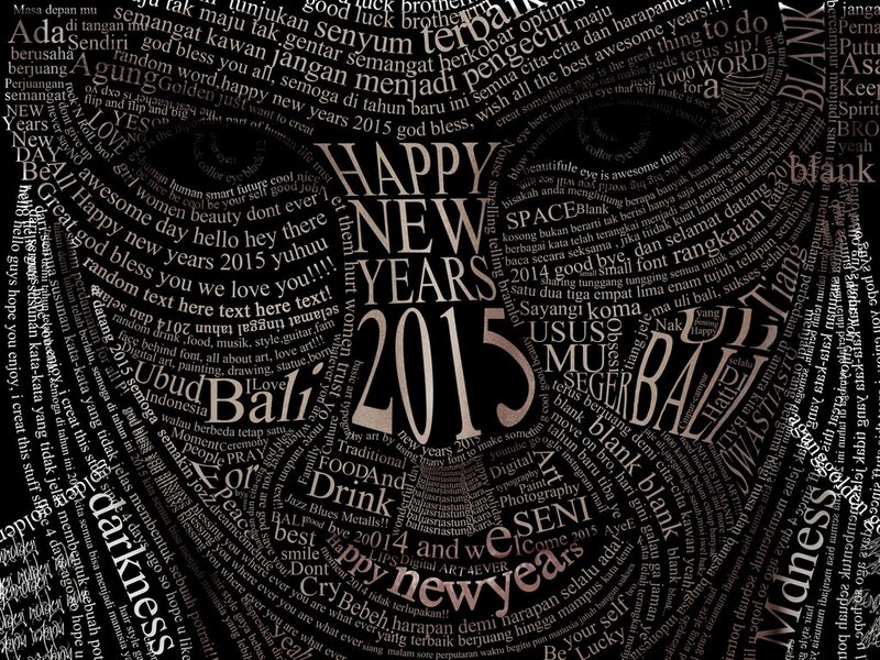 Text Art of Happy New Years
