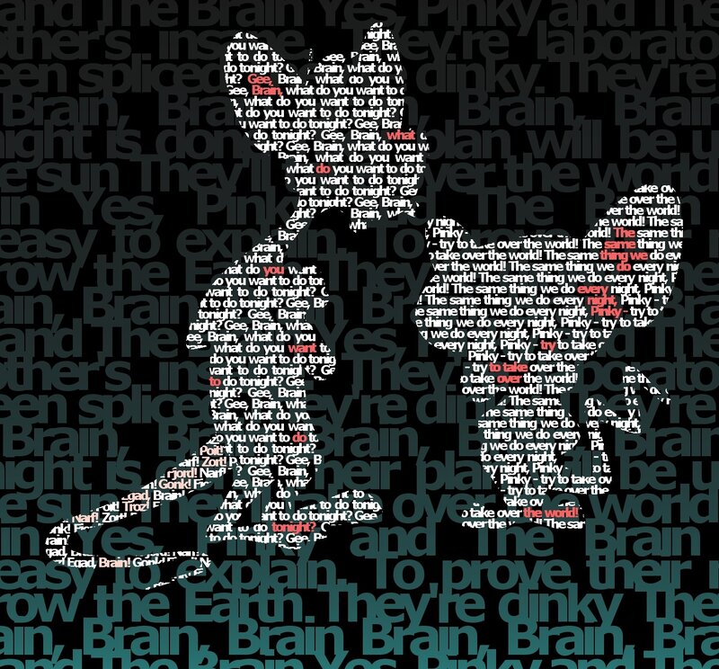 text art of Pinky and the Brain