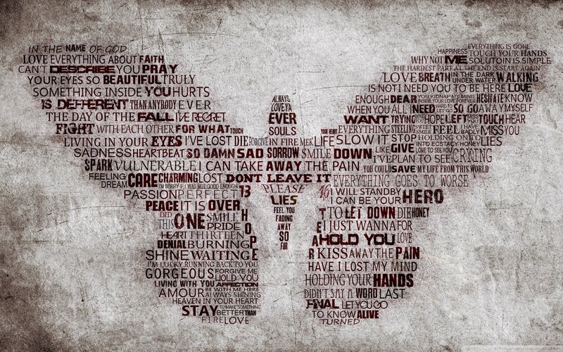 text art of song lyrics