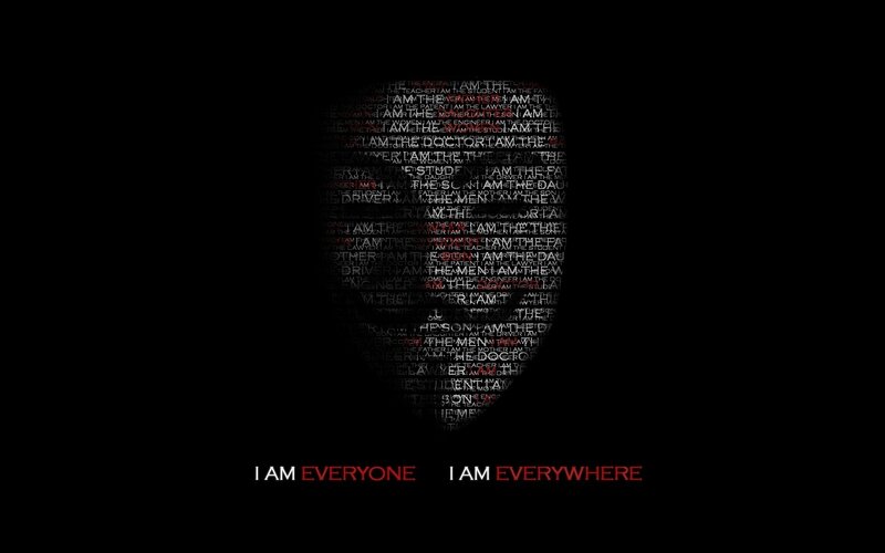 Text Art on Black Background — Dramatic, Digital Art