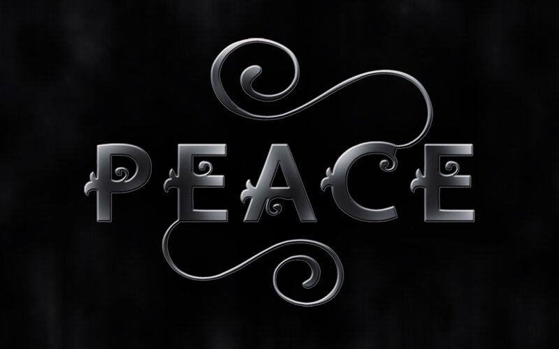 Text Art on Black Background — Dramatic