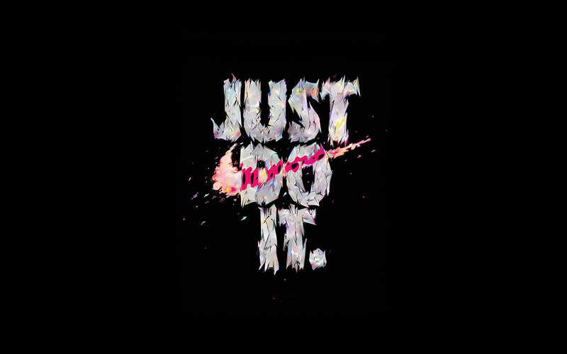Text Art on Black Background — Dynamic