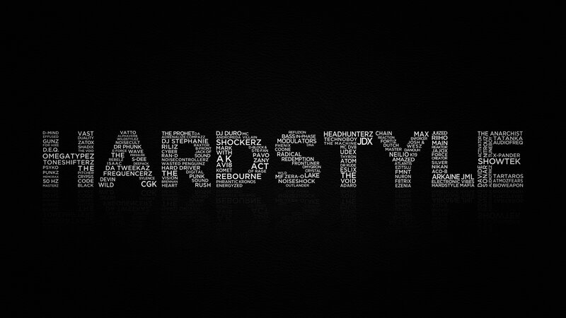 Text Art on Black Background — Minimalist