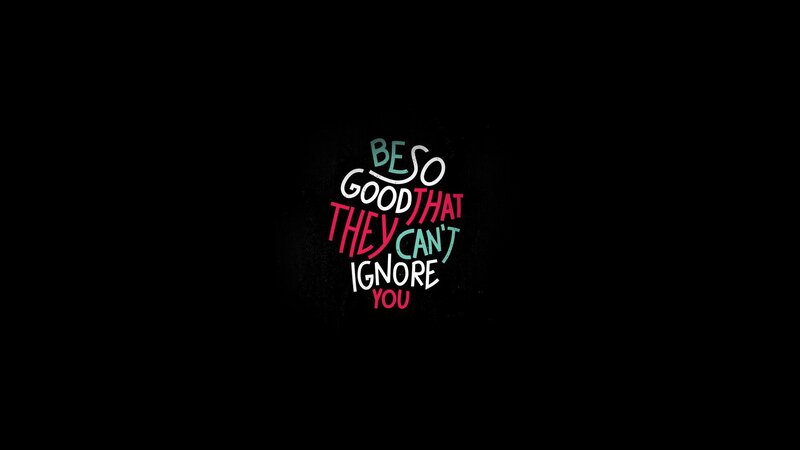 Text Art on Black Background — Motivational