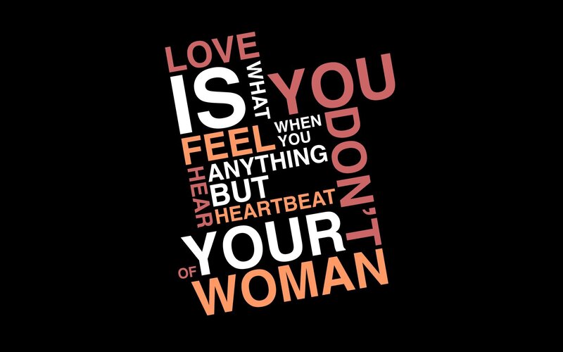 Text Art on Black Background — Thoughtful