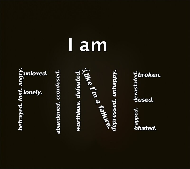Text Art on Dark Background — Black, Somber