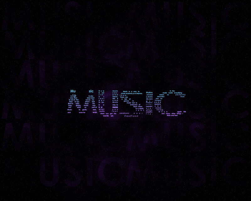 Text Art on Dark Background — Black