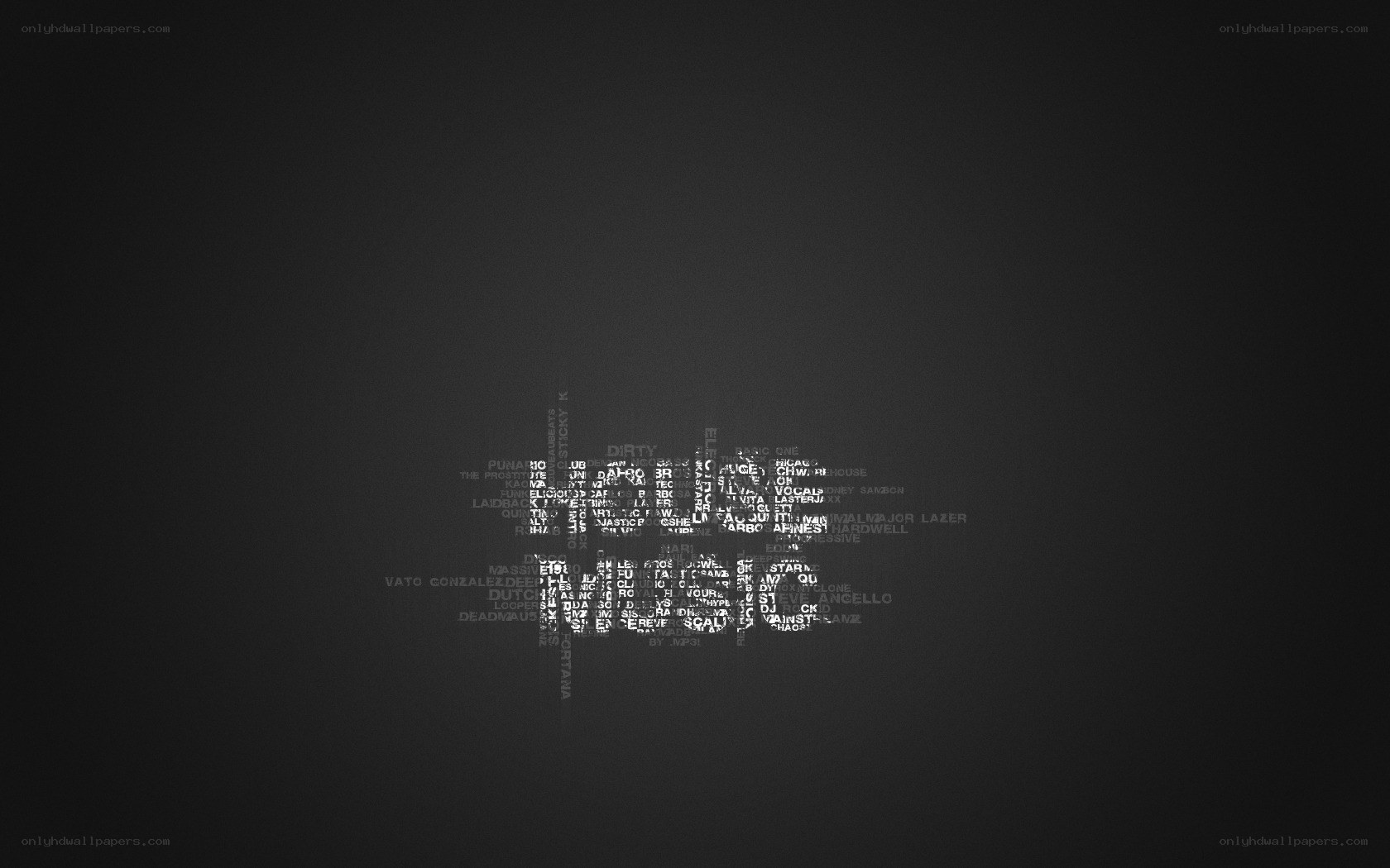 text art on dark background