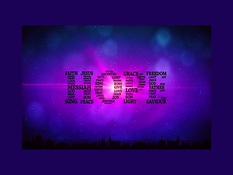 Text Art on Purple Background — Spiritual
