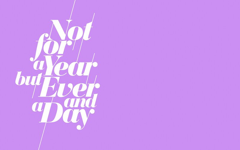 text art on purple background