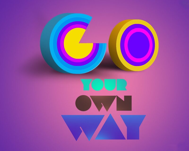 Text Art on Purple Background — Vibrant, Digital Art