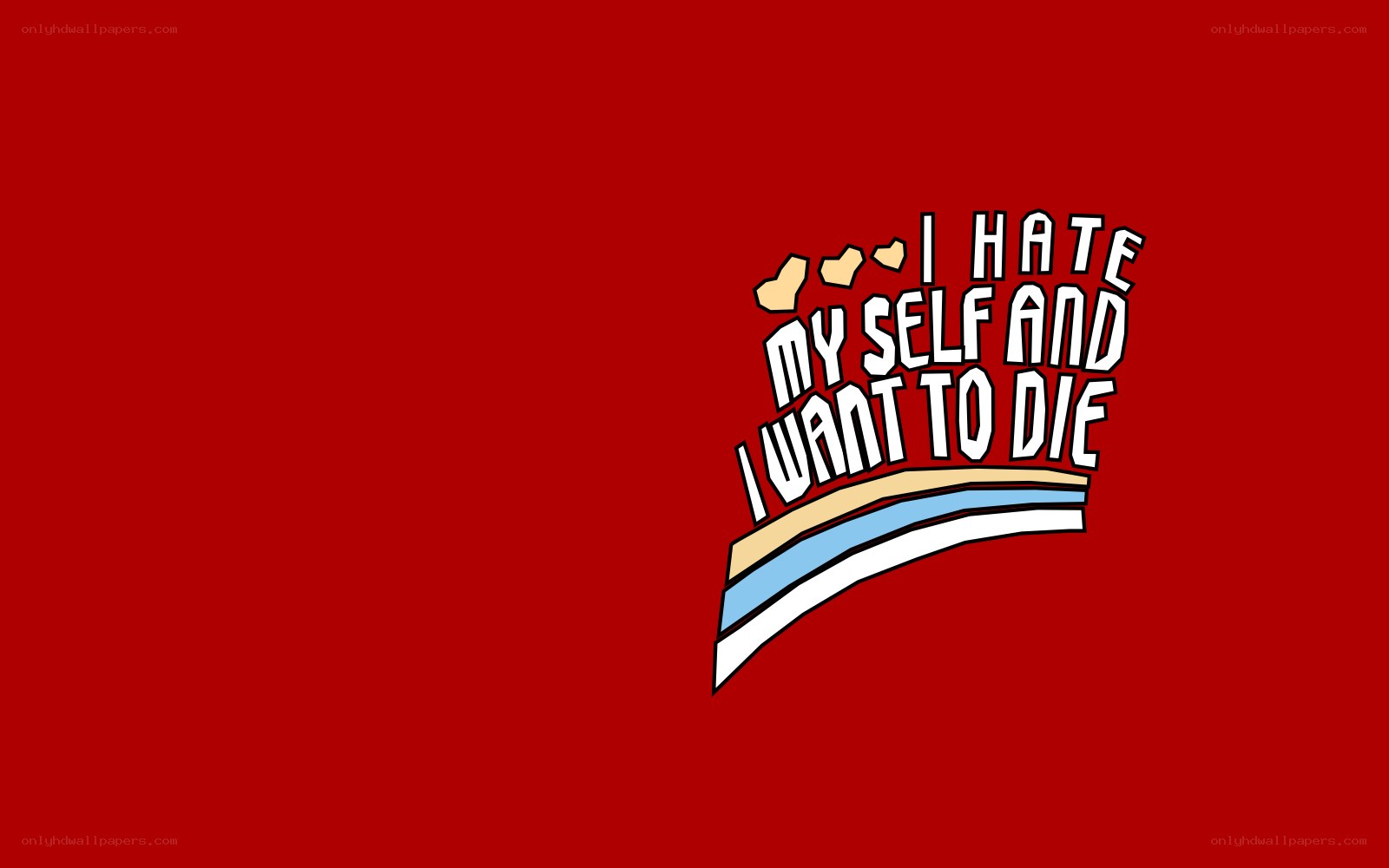 text art on red background
