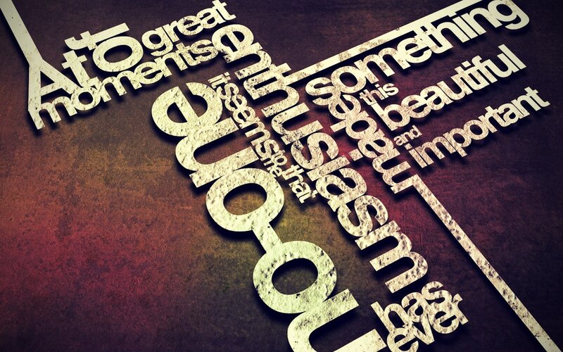 Text Art on Textured Background — Brown
