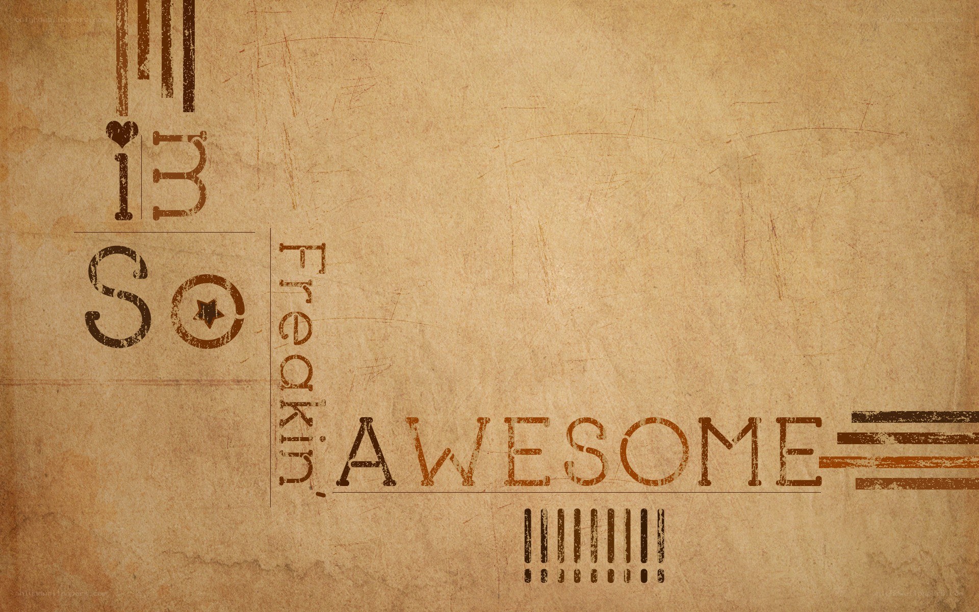 text art on vintage paper