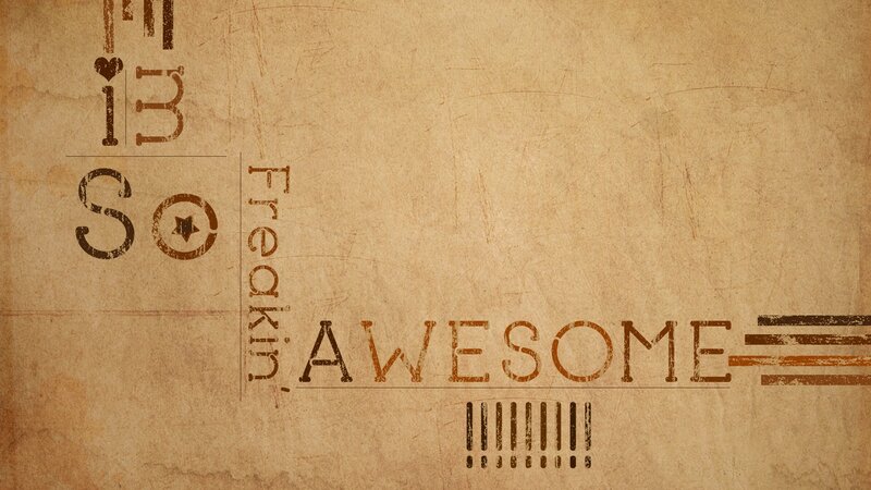text art on vintage paper