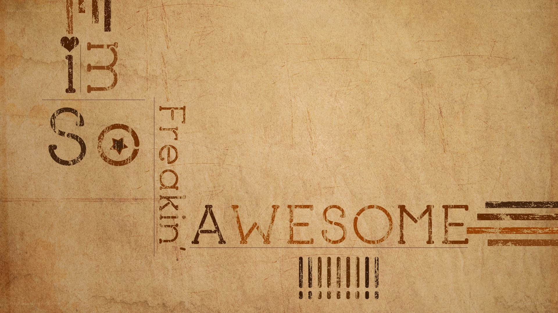 text art on vintage paper