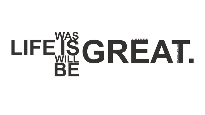 Text Art on White Background — Black