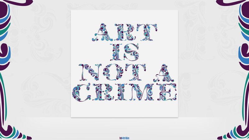 Text Art on White Background — Purple