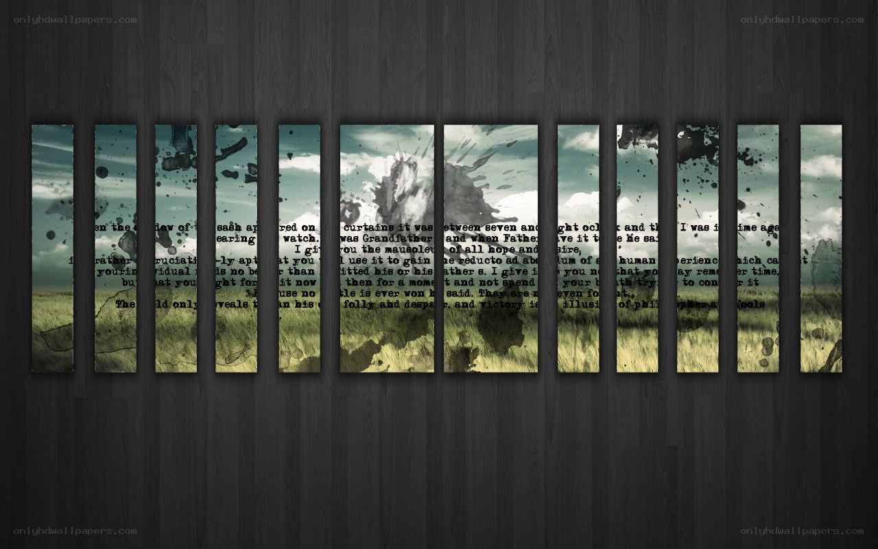 text art on wood panels