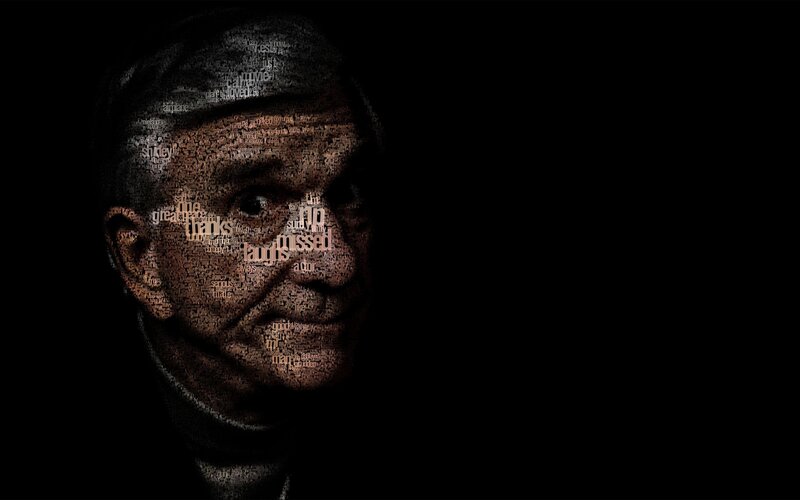 text art portrait of a man
