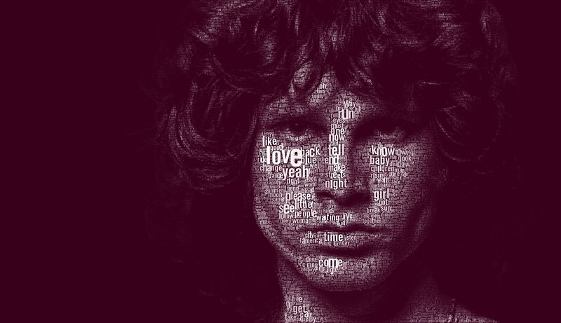 text art portrait of a person