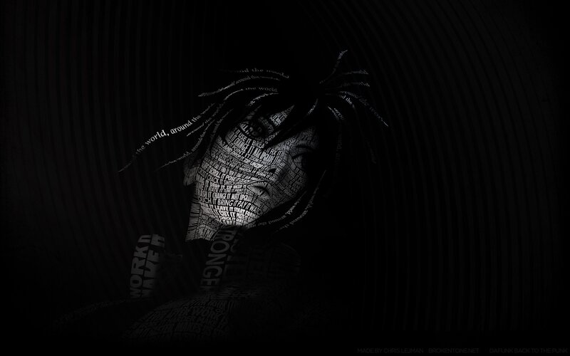 text art portrait of a person
