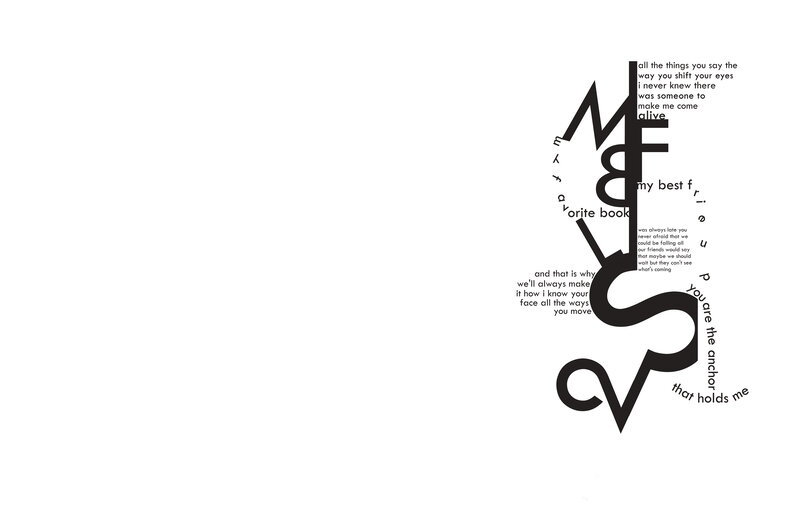 text art with book and scissors