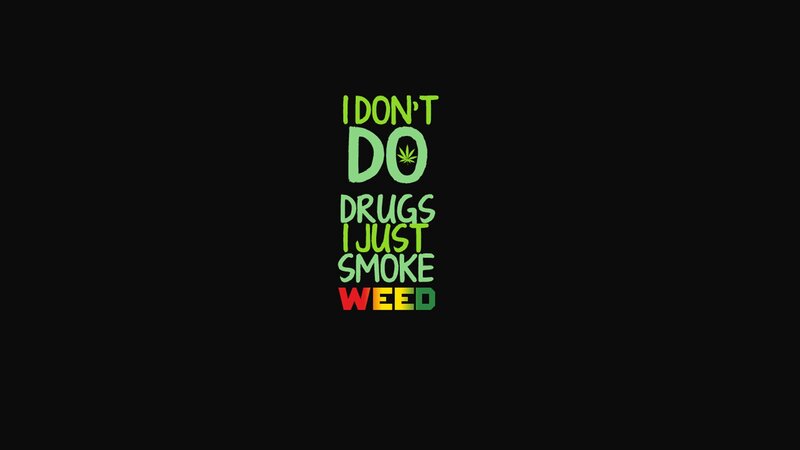 text art with cannabis message