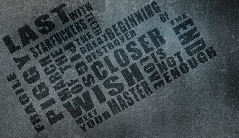 Text art with dark theme