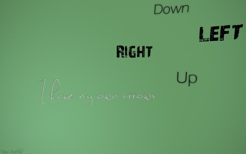 text art with directional words