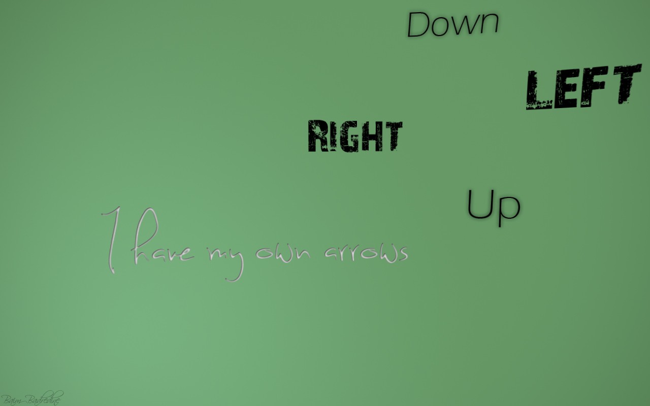 text art with directional words
