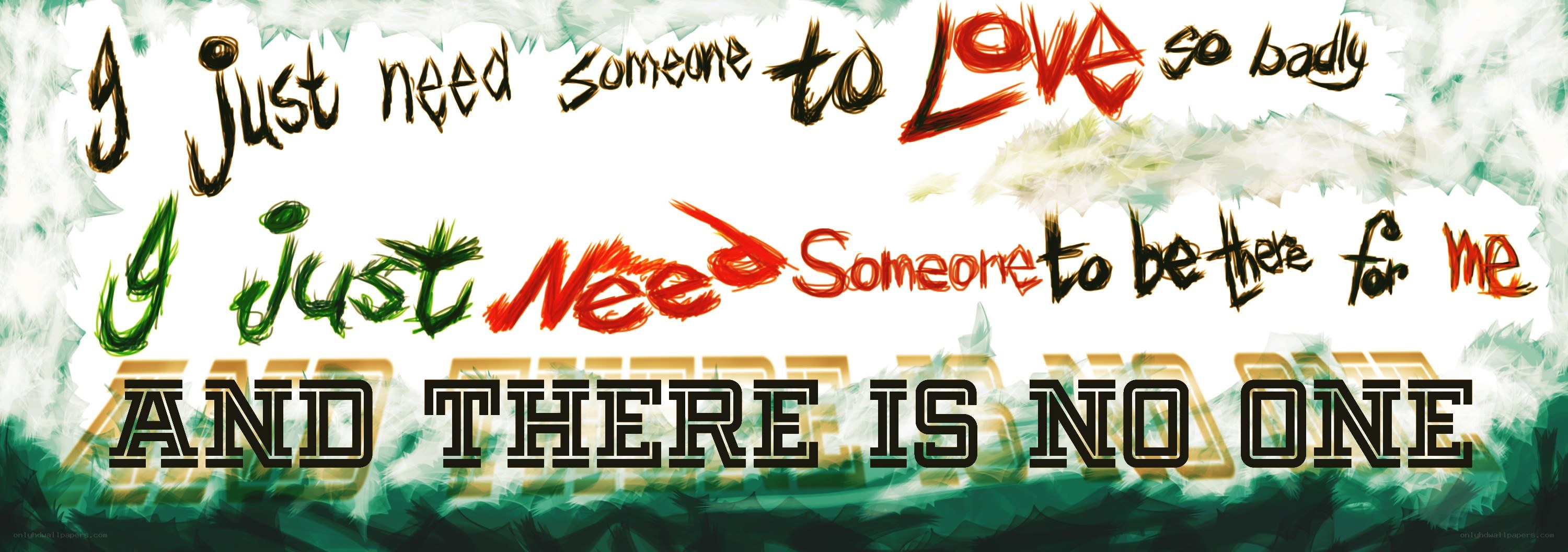 text art with emotional quote