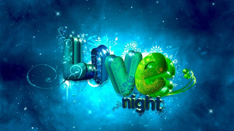 Text Art with Floral Patterns — Blue, Magical, Night