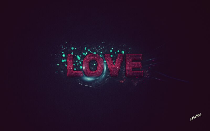 Text Art with Glowing Particles