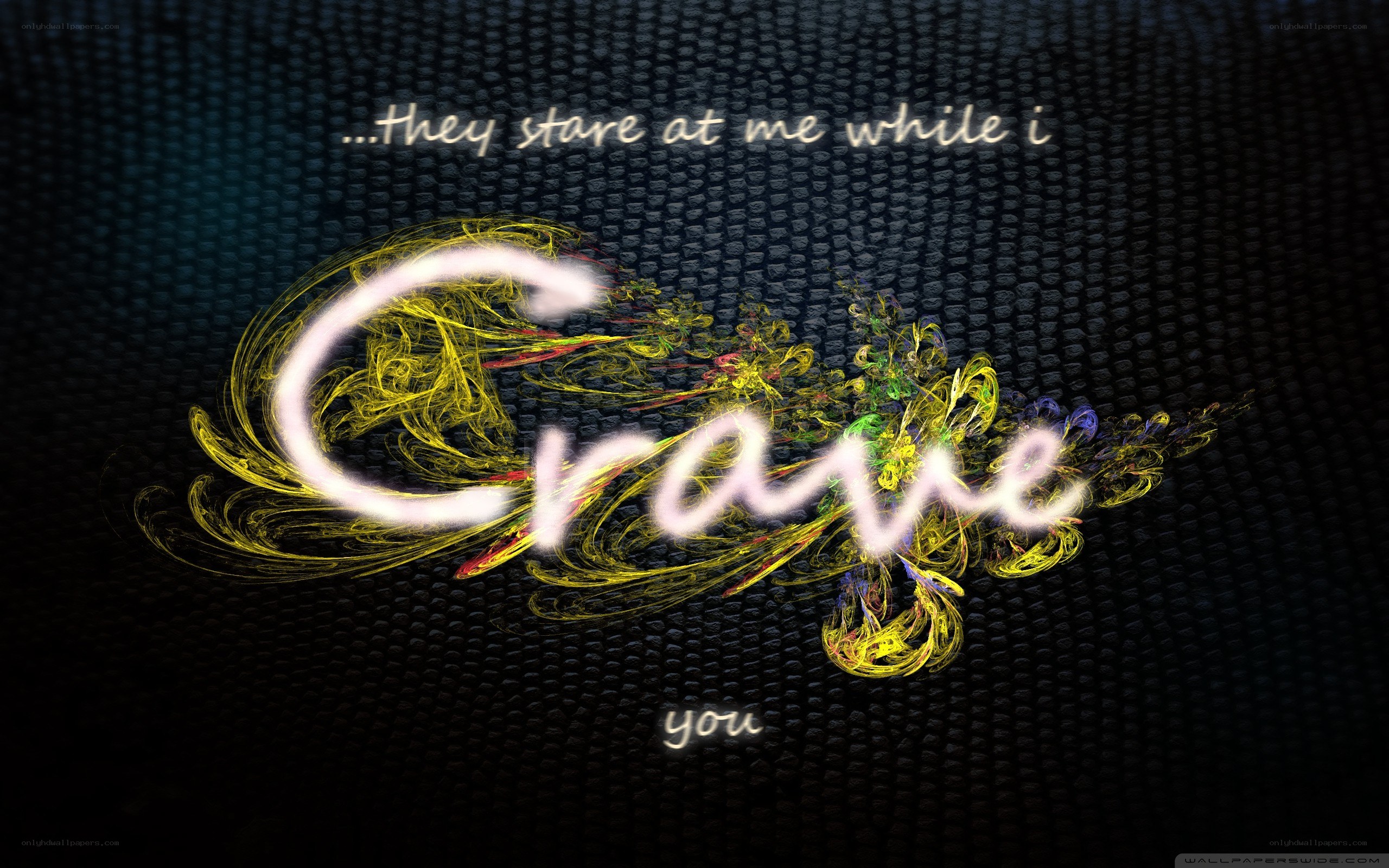 text art with glowing word