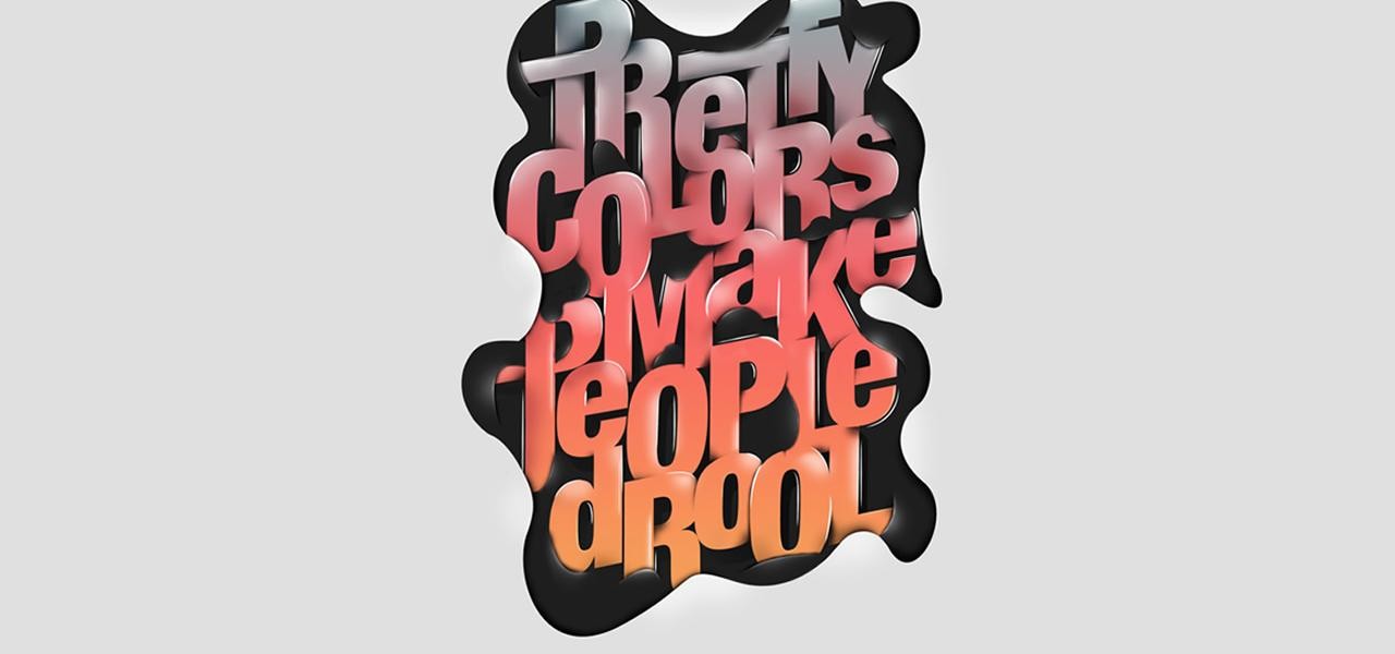 text art with gradient colors