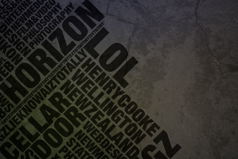 text art with horizon theme
