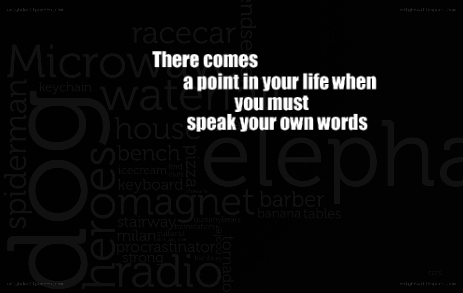 Text art with inspirational quote